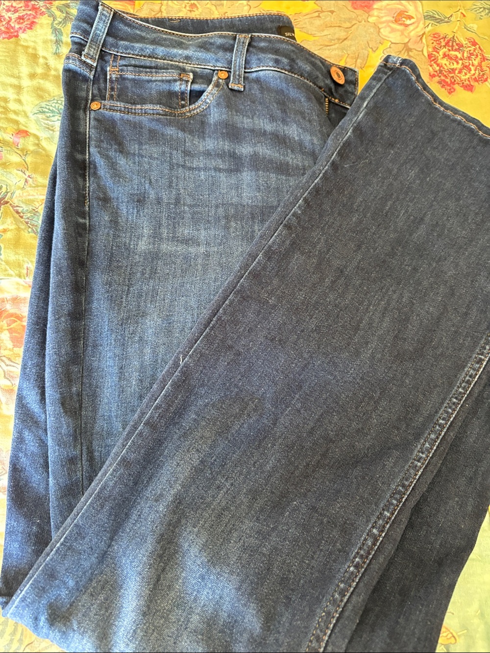 Silver Jeans Women's Boot Cut Dark Blue Denim